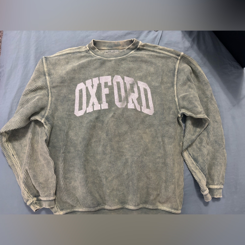 Distressed Oxford University sweatshirt